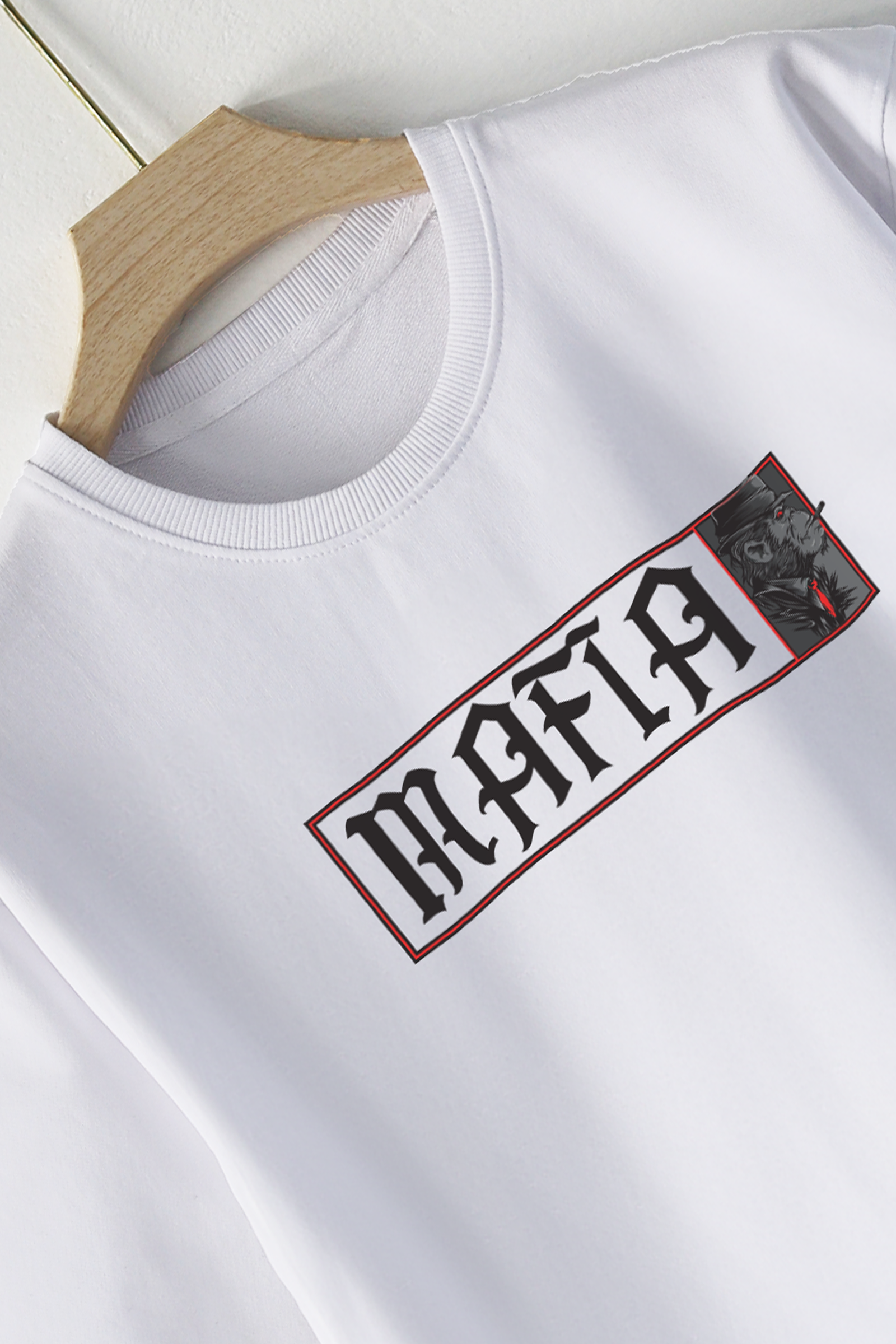 Oversized Unisex -  Cotton Printed  (White)